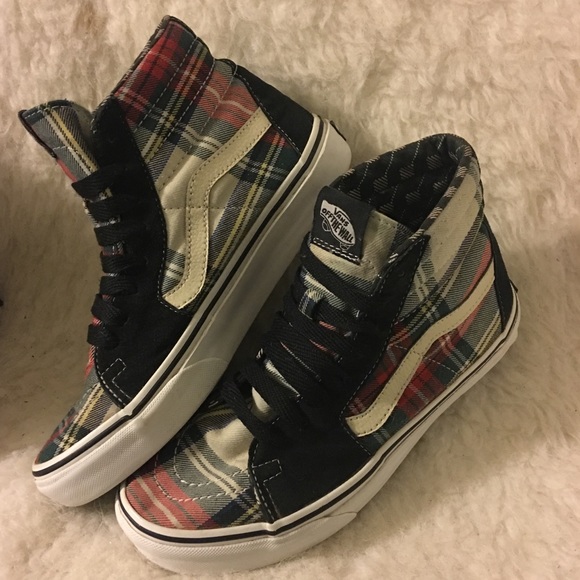 vans sk8 hi plaid